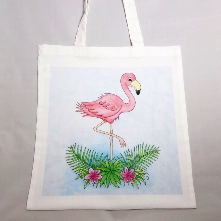 Flamingo Tote Bag - Eco Friendly Tote Bag - Shopping Bag - Craft Bag