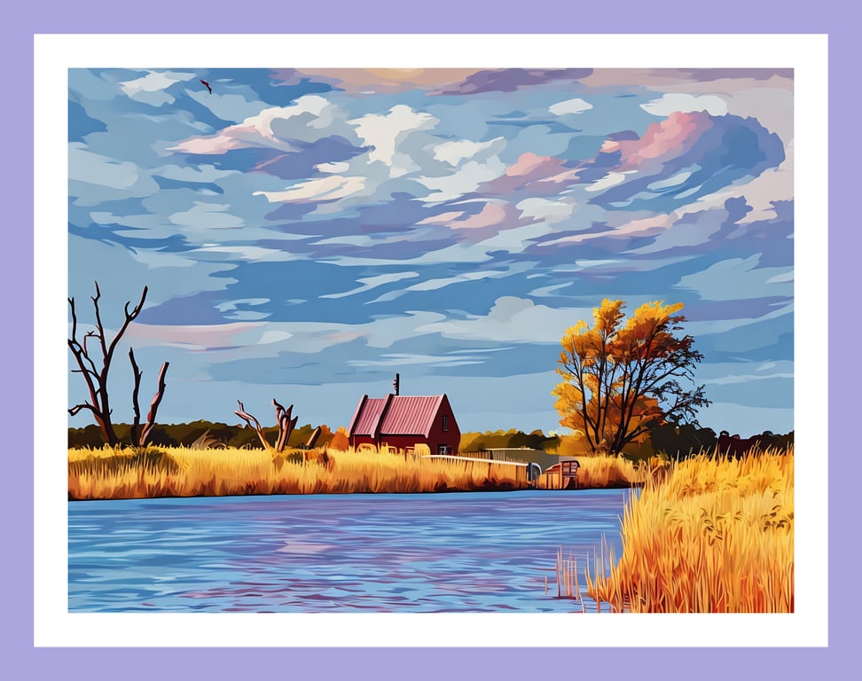 Norfolk Broads Old Hut Norfolk Greeting Card A5 Size 