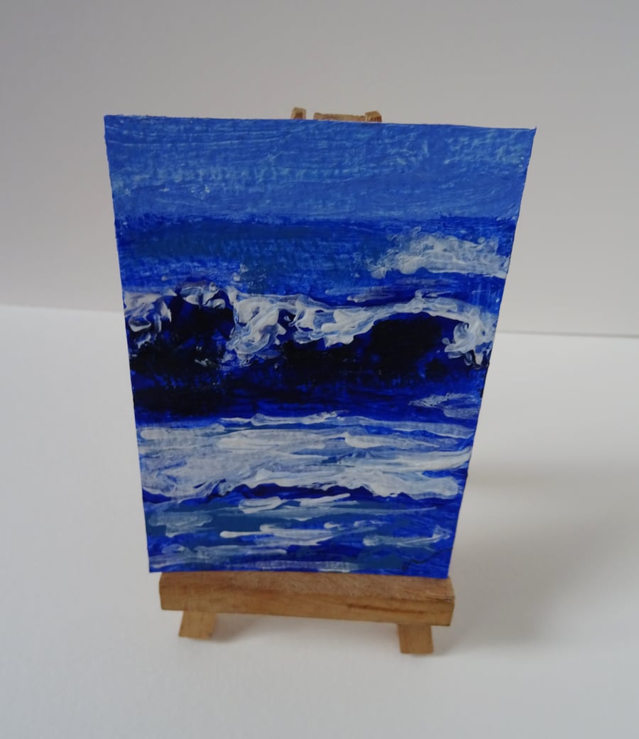 ACEO Wave 3 Original Acrylic Painting OOAK 