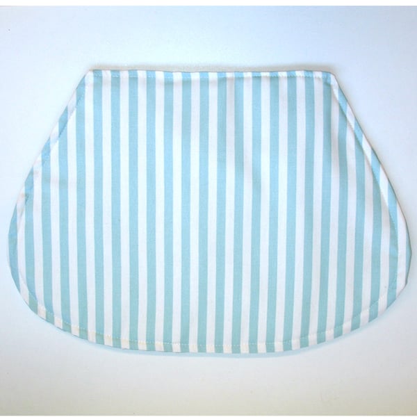 Wedge Placemats x 4 For Round Table Leaves Duck Egg Stripes