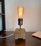 Handmade Solid Oak Desk Lamp – Block Style
