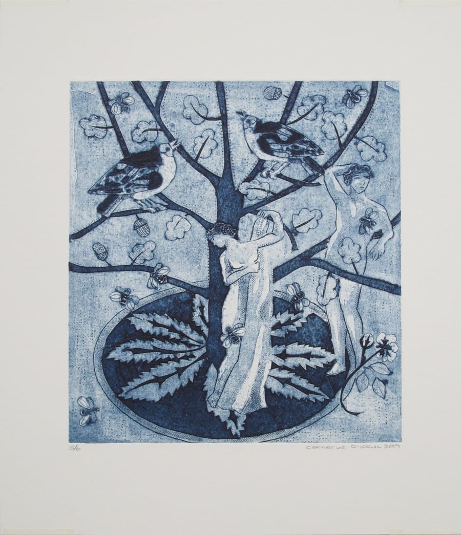 Magic in the Night -  Original Collagraph Print. Collagraph Print