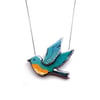 Beautiful Statement Bluebird Resin Necklace by EllyMental