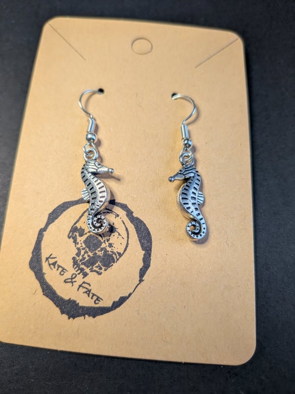 Seahorse Dangle Earrings - Handcrafted Ocean & Nautical Jewellery