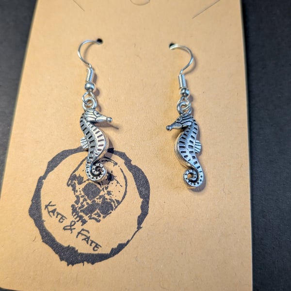 Seahorse Dangle Earrings - Handcrafted Ocean & Nautical Jewellery