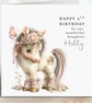 Personalised Pony Card - Horse Card for Daughter, Granddaughter - Card With Name