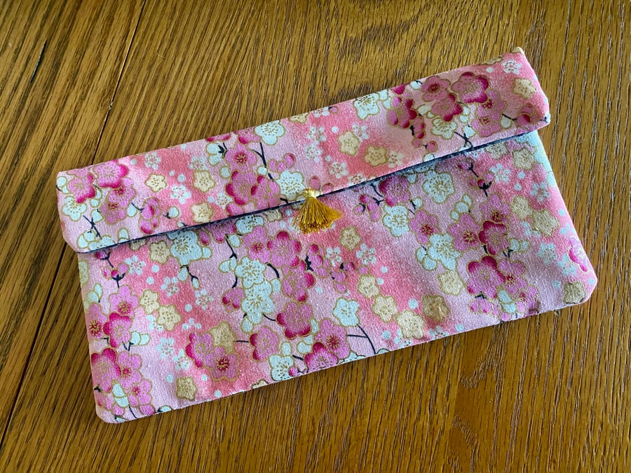 Oriental  Pink Apple Blossom Small Make-Up Bag