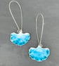 Gingko Leaf Earrings, enamel earrings, Gingko earrings, gift for her, enamel,  - Image 1