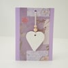 Keepsake greetings card with clay heart