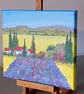 Lavender Field Provence, Acrylic Painting, On 30 x 24 cm Stretched Canvas,  - Image 2