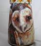 Decoupaged Owl Glass Lamp. - Image 9