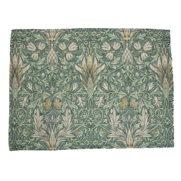 Placemat William Morris Green Snakeshead Yellow Grey Table Setting 14"x10"