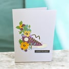 Handmade “Just to Say” Card Floral Sneaker Design