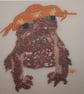 Spotted Toad wearing South American hat - A5 print - Image 1