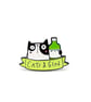 Cats and Gin enamel pin badge  - Image 2