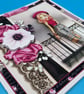 Teenage Girl Birthday Card, Large Card, Decoupage  - Image 2