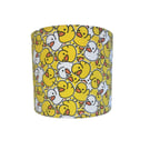 Handmade Rubber Duck Cotton Fabric Lampshade Yellow White