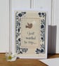 A card for a special time, detailed delicate hand-stitched work, a card to keep