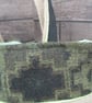 Eco Tote Bag - Handmade from Upcycled Materials -Green and Black Pattern - Image 2