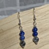 Blue glass earrings