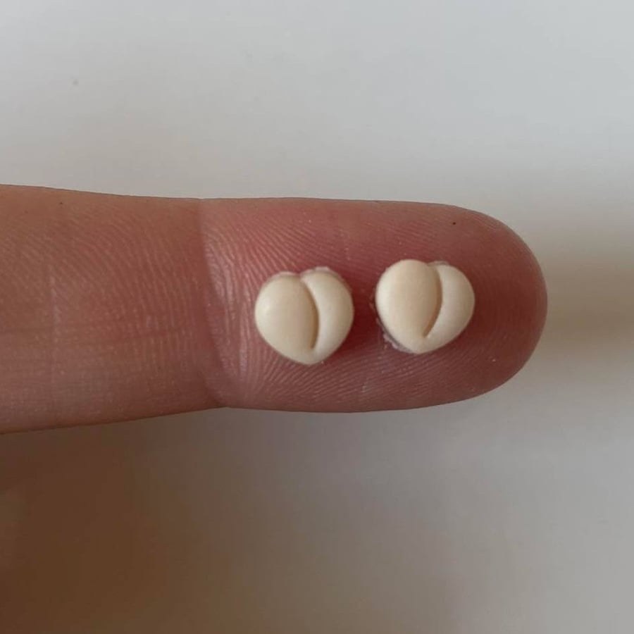 Handmade Polymer Clay Micro Studs (Peach)