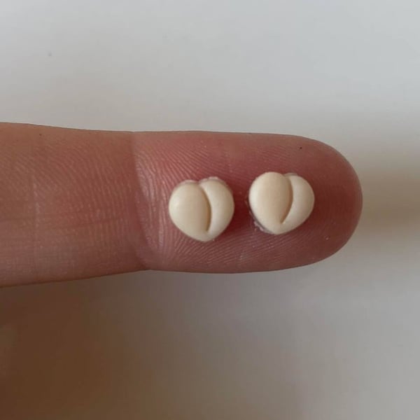 Handmade Polymer Clay Micro Studs (Peach)