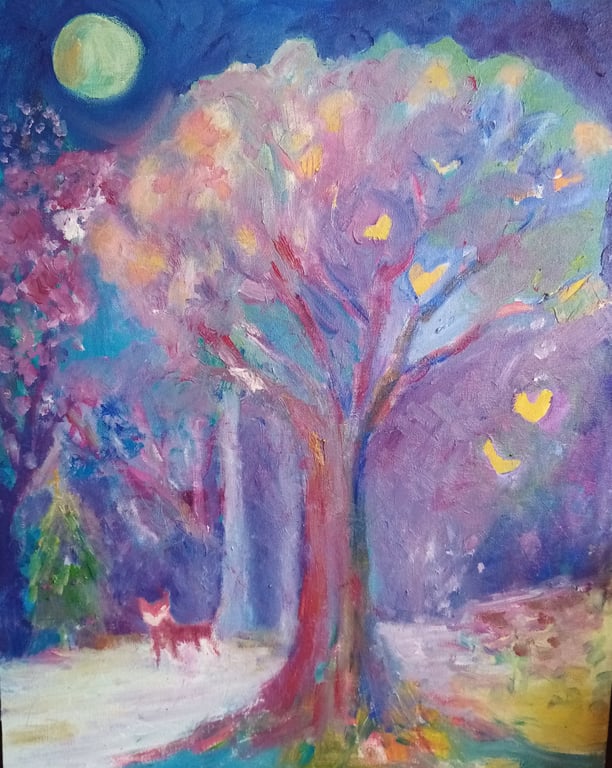 Magical Moonlit Winter Wishes Greetings cards. 10 pack