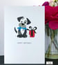 Dalmatian dog Birthday Card by Lily Lily Handmade  - Image 1