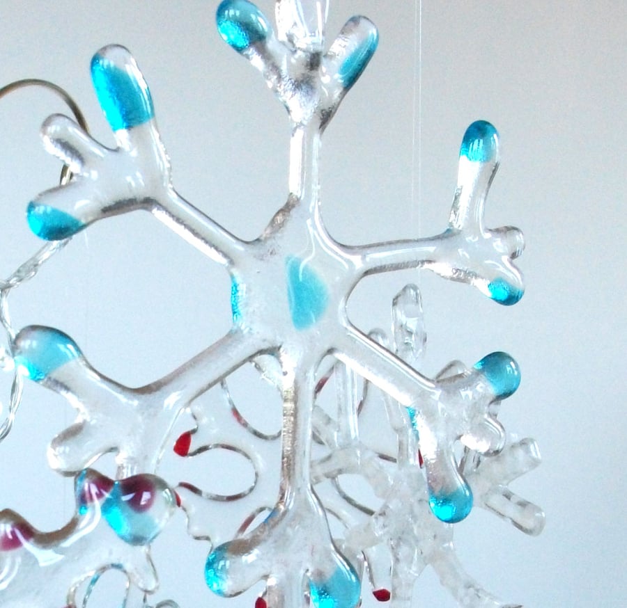 Snowflake of glass