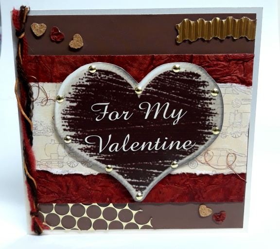 Wooden Heart Valentine Card