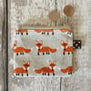 Fox Zipped Coin Purse. Travel Card Holder. Credit Card Case. Fox Business Card H