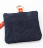 Special Edition Waterproof Dog Treat Bag Pouch in Navy Denim and Orange - Image 4