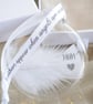 Mum Memorial Round Feather Bauble, In Memory of Mum, Round Glass Christmas Ornam - Image 7