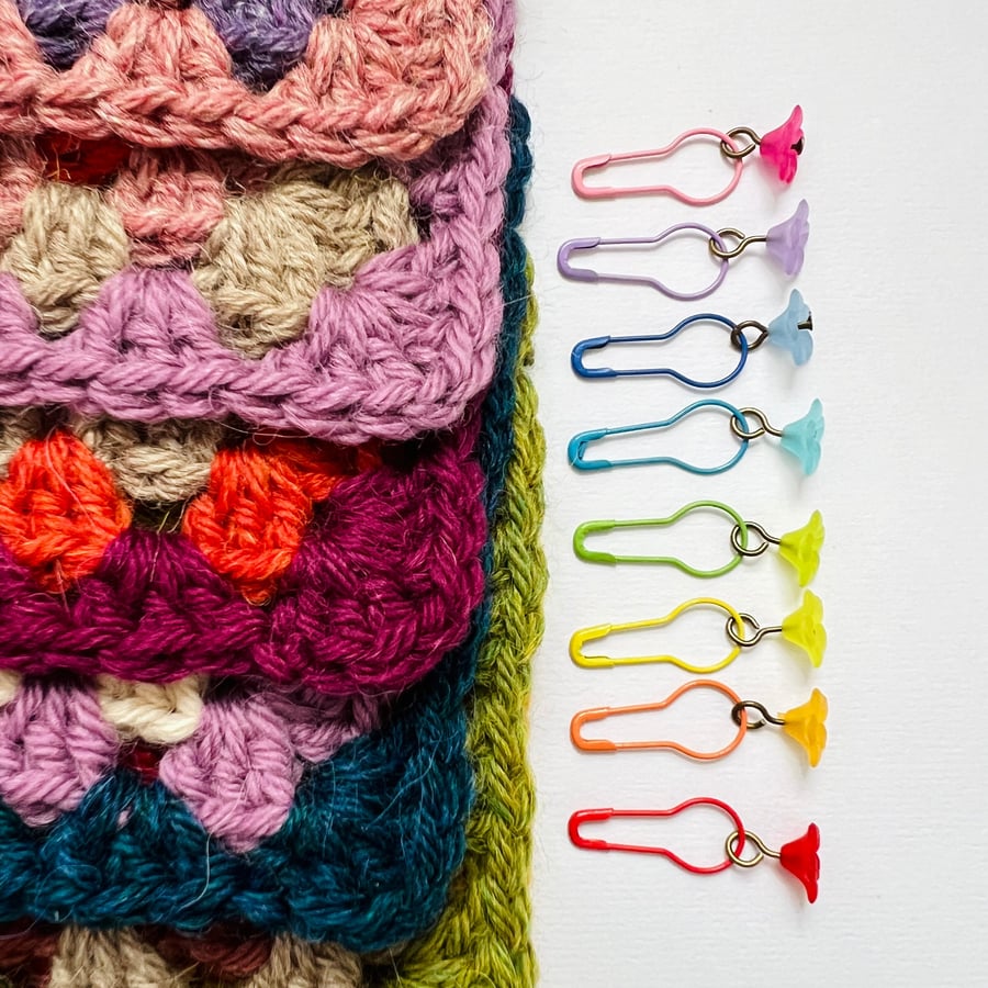Flower Stitch Markers for Crochet