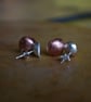 Slver and Copper Acorn Studs - Image 2