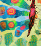 Abstract Butterfly Painting Surreal Insect Entomological Artwork 10 x 12" Canvas - Image 8