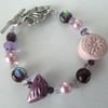 purple bird ceramic bracelet