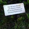Memorial Grave Plaque Cremation Marker Remembrance Marker Cemetery Plaque