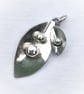 Sterling silver pendant with leaves - Image 6