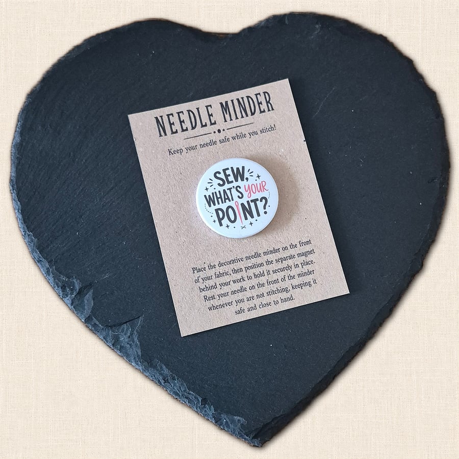 Sew What's Your Point? Needle Minder - Sewing Pun Stitching Accessory