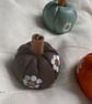 Set of 3 decorative pumpkin ornaments - Autumn Floral Home Decor - Image 3