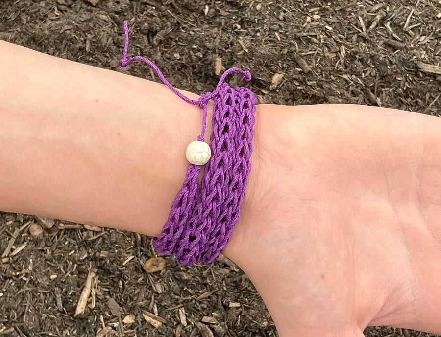 Hemp Bracelet. Beach Jewellery. Wrap Bracelet. Natural Hemp Jewellery. 