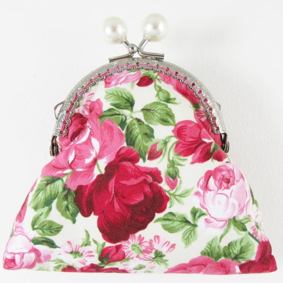 Retro Roses Clasp Purse