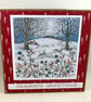 Christmas card - Countryside winter hares - Image 2