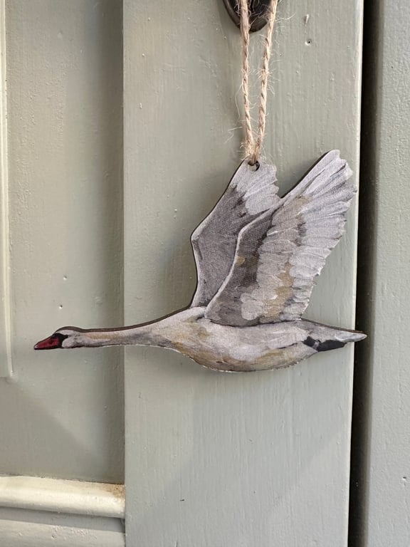 Sustainable Swan Christmas Decoration 