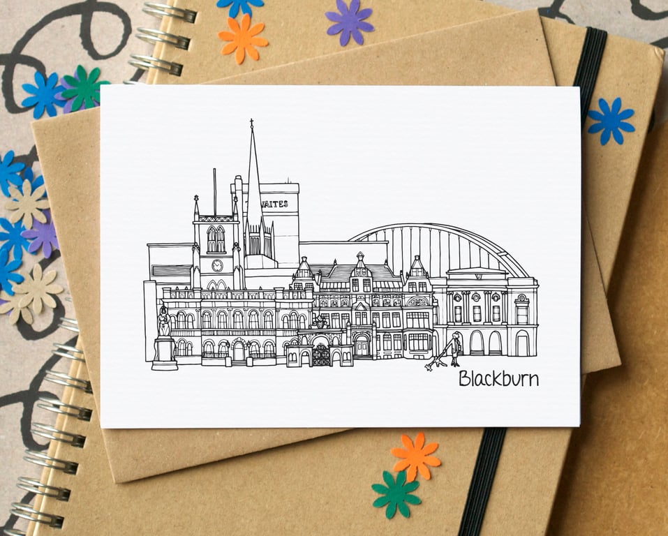 Blackburn Skyline Greetings Card