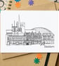 Blackburn Skyline Greetings Card - Image 1
