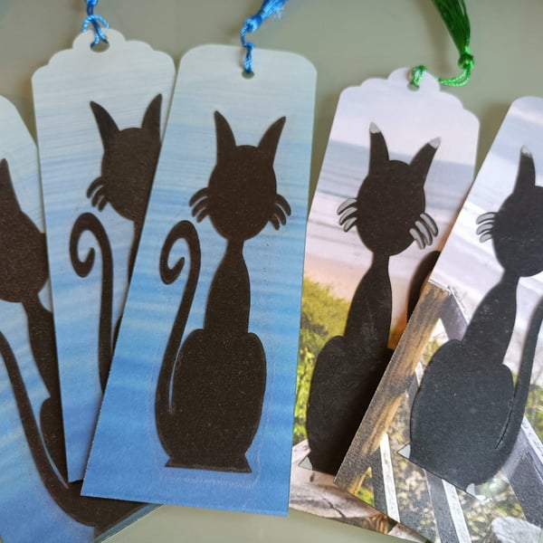 Handmade Cat Silhouette Bookmarks