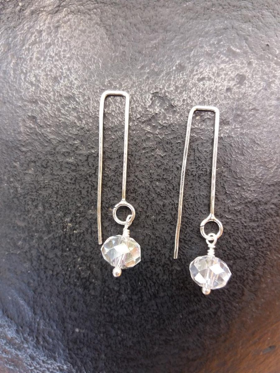 Swarovski crystal and sterling silver earrings