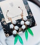 Lily of the Valley Flower Earrings, Floral Drop Earrings, Dangle Earrings